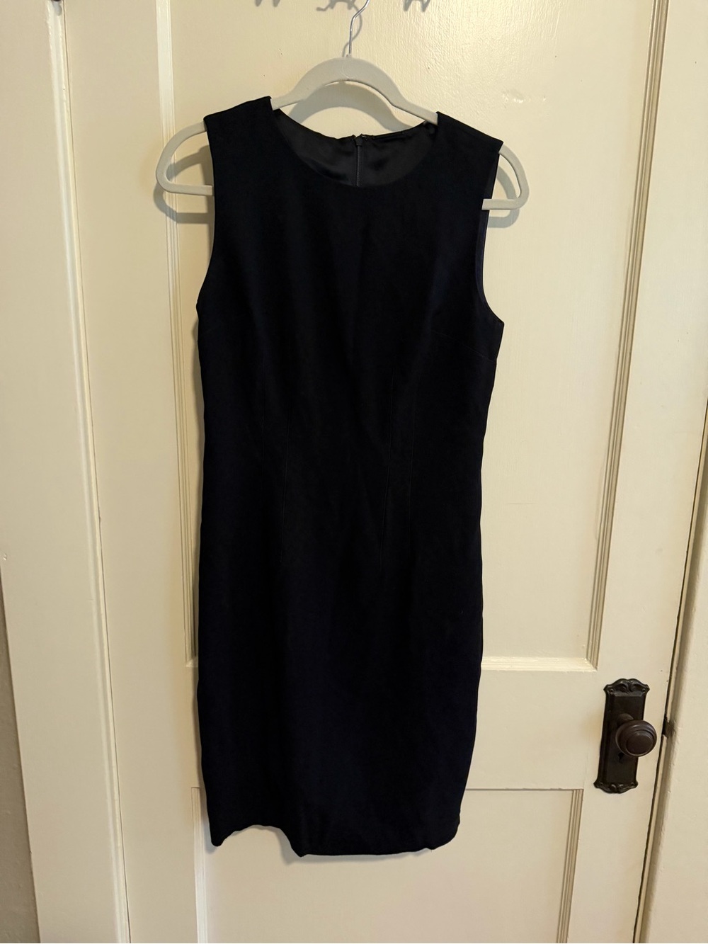 Classic Sleeveless Black Sheath Dress - Women